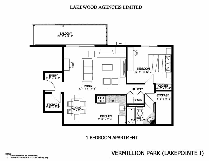 Lakepointe - 1 Bedroom 2