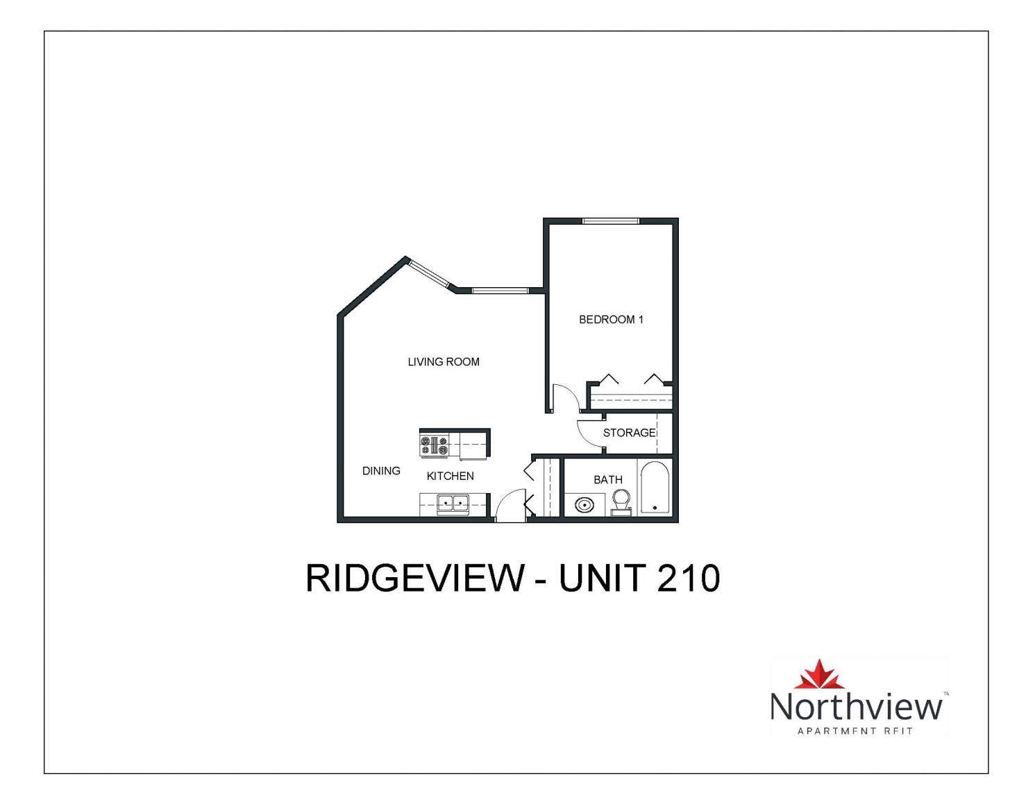 Ridgeview Apartments - 2 Bedroom 1 Bath 2