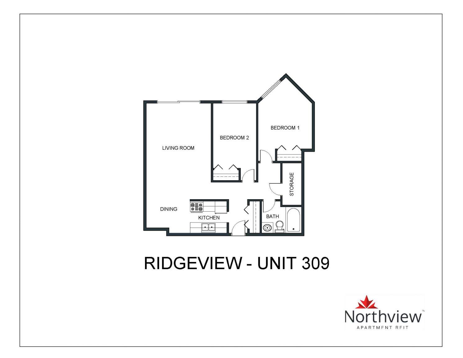 Ridgeview Apartments - 2 Bedroom 1 Bath 3