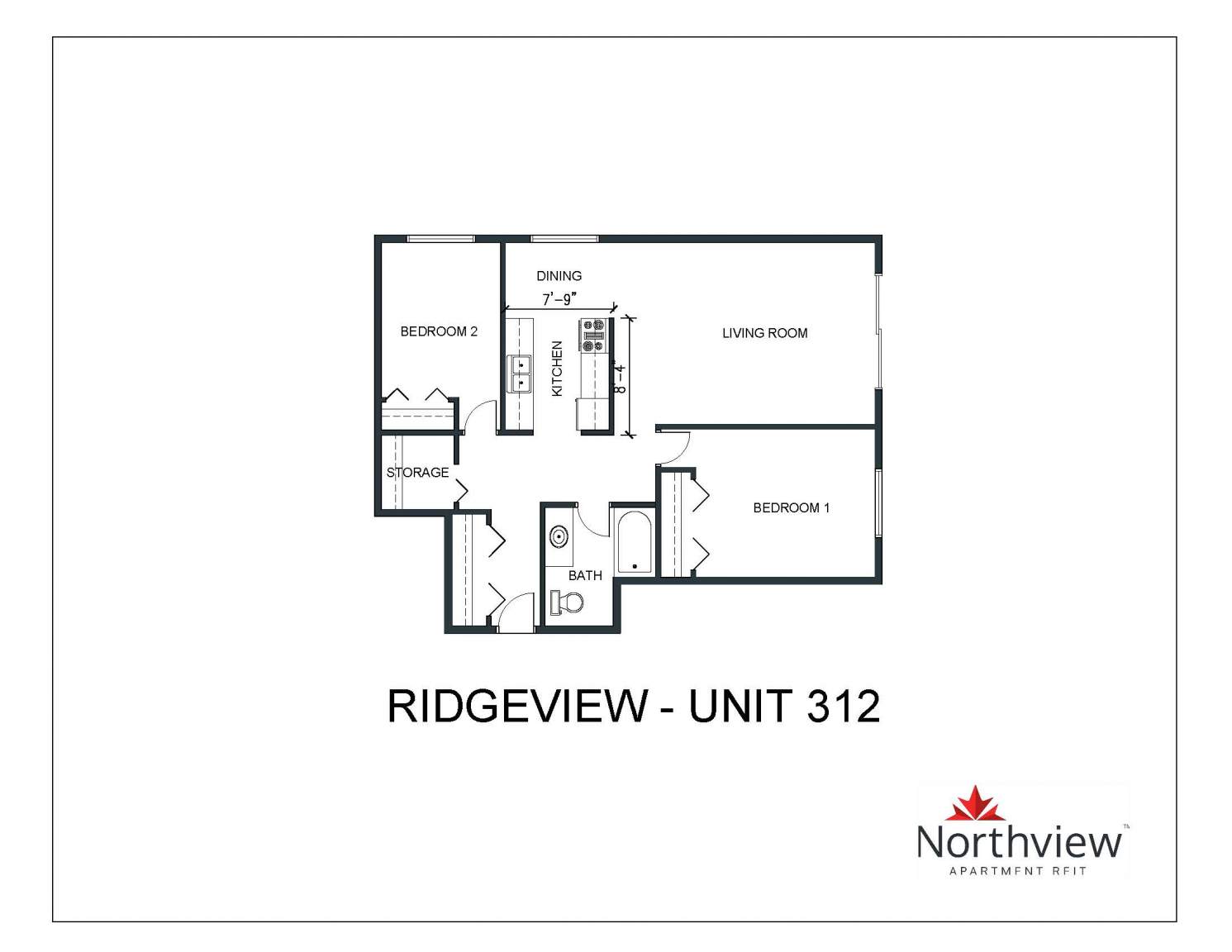 Ridgeview Apartments - 2 Bedroom 1 Bath 4