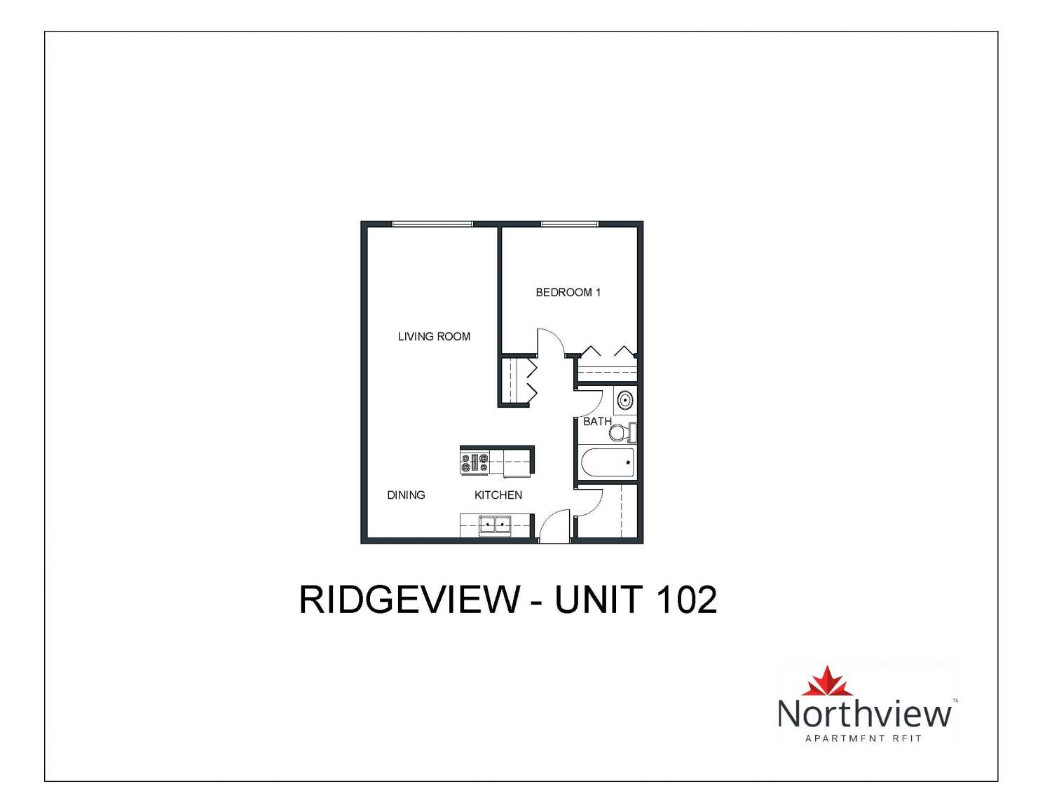 Ridgeview Apartments - 2 Bedroom 1 Bath 5